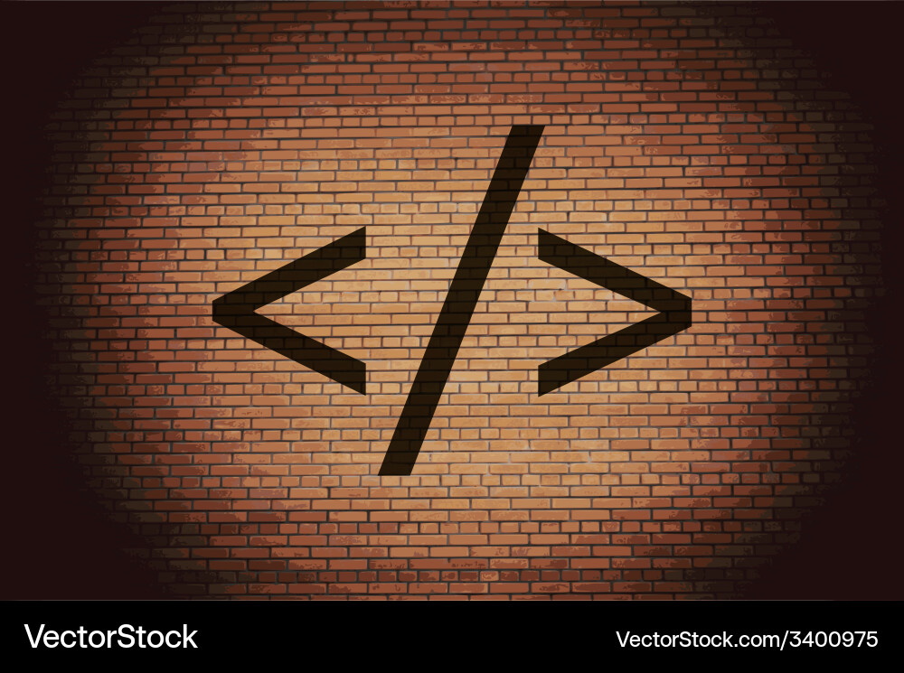 Programming code icon symbol flat modern web vector image