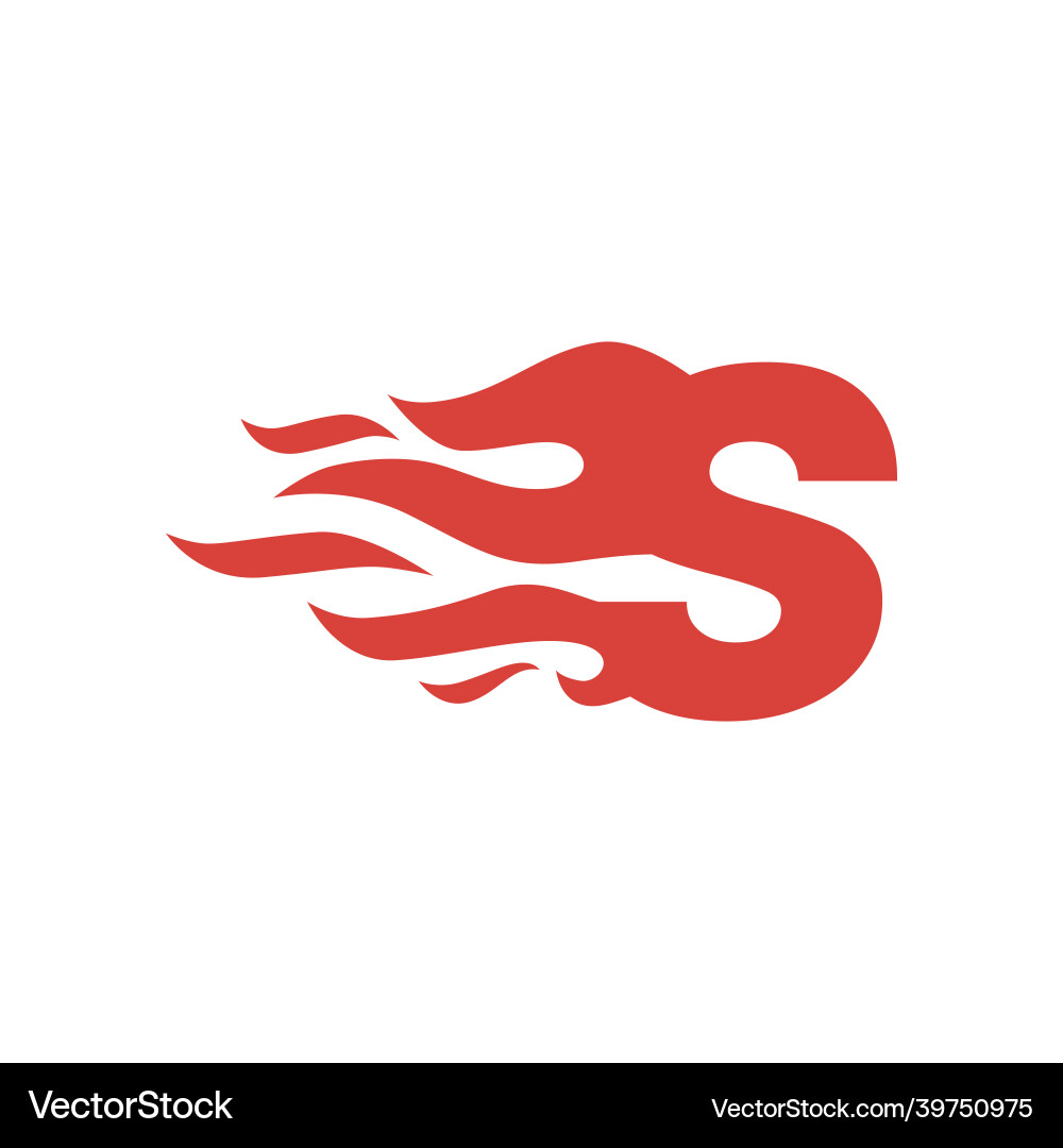 S Buchstabe Unterschrank Feuer Flamme heißes Logo-Ikone S Buchstabe Unterschrank Feuer Flamme heißes Logo-Ikone vektorbild