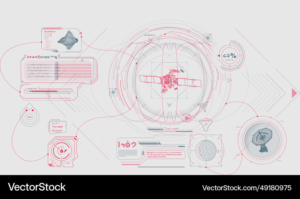 Sci-fi hud interface for data research Sci-fi hud interface for data research vector image