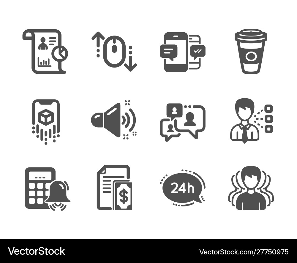 Set business icons such as scroll down Set business icons such as scroll down vector image