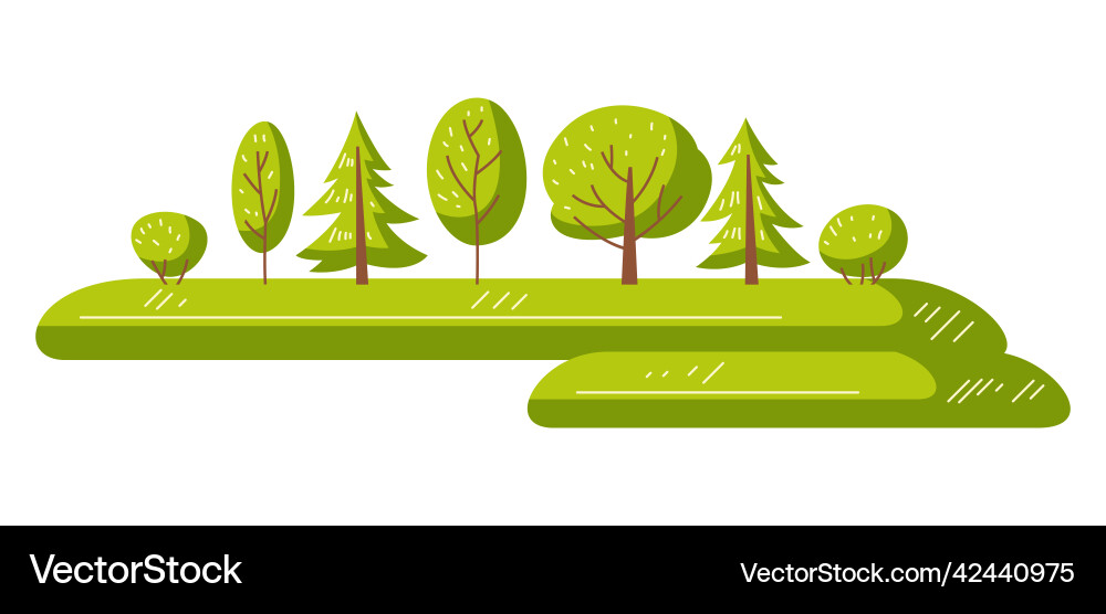 Spring or summer background with stylized trees Spring or summer background with stylized trees vector image