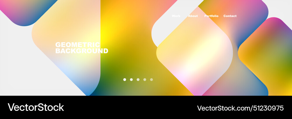 Square internet web page design template Vector Image