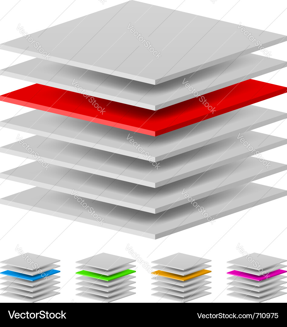 Stacked Layers - Abstract Composition vector image