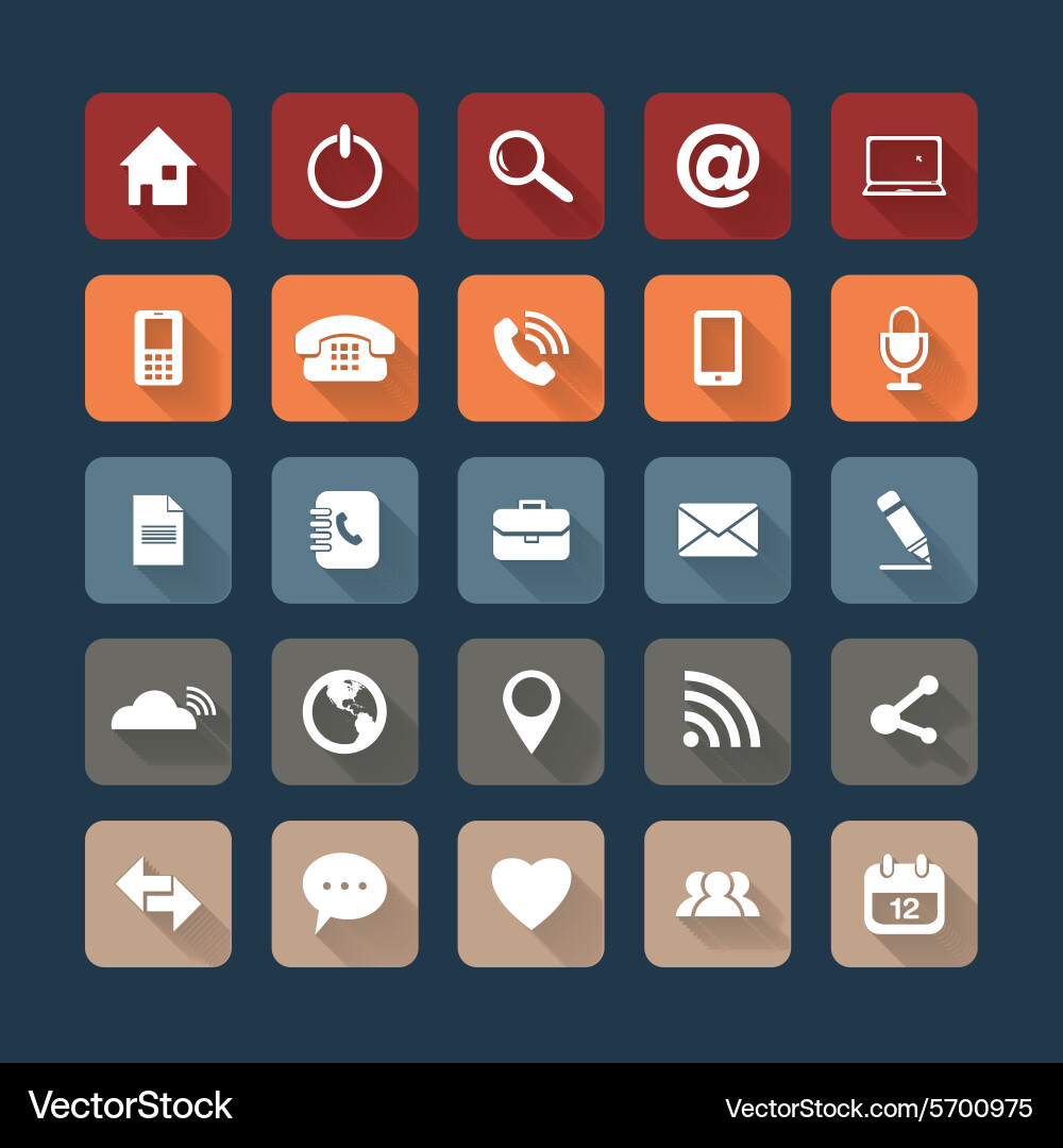 Universal outline icons for web and mobile vector image