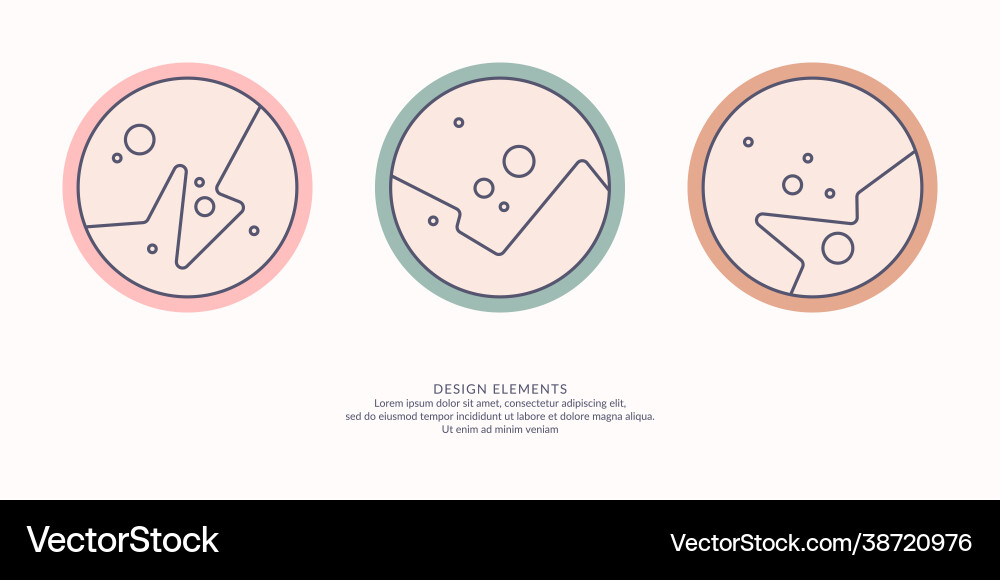 A set modern backgrounds with abstract elements Vector Image