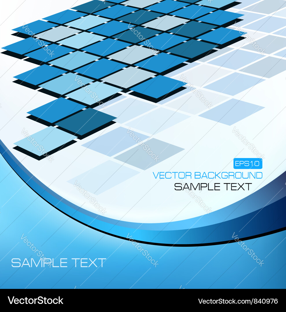 Abstract Blue Mosaic Background Royalty Free Vector Image