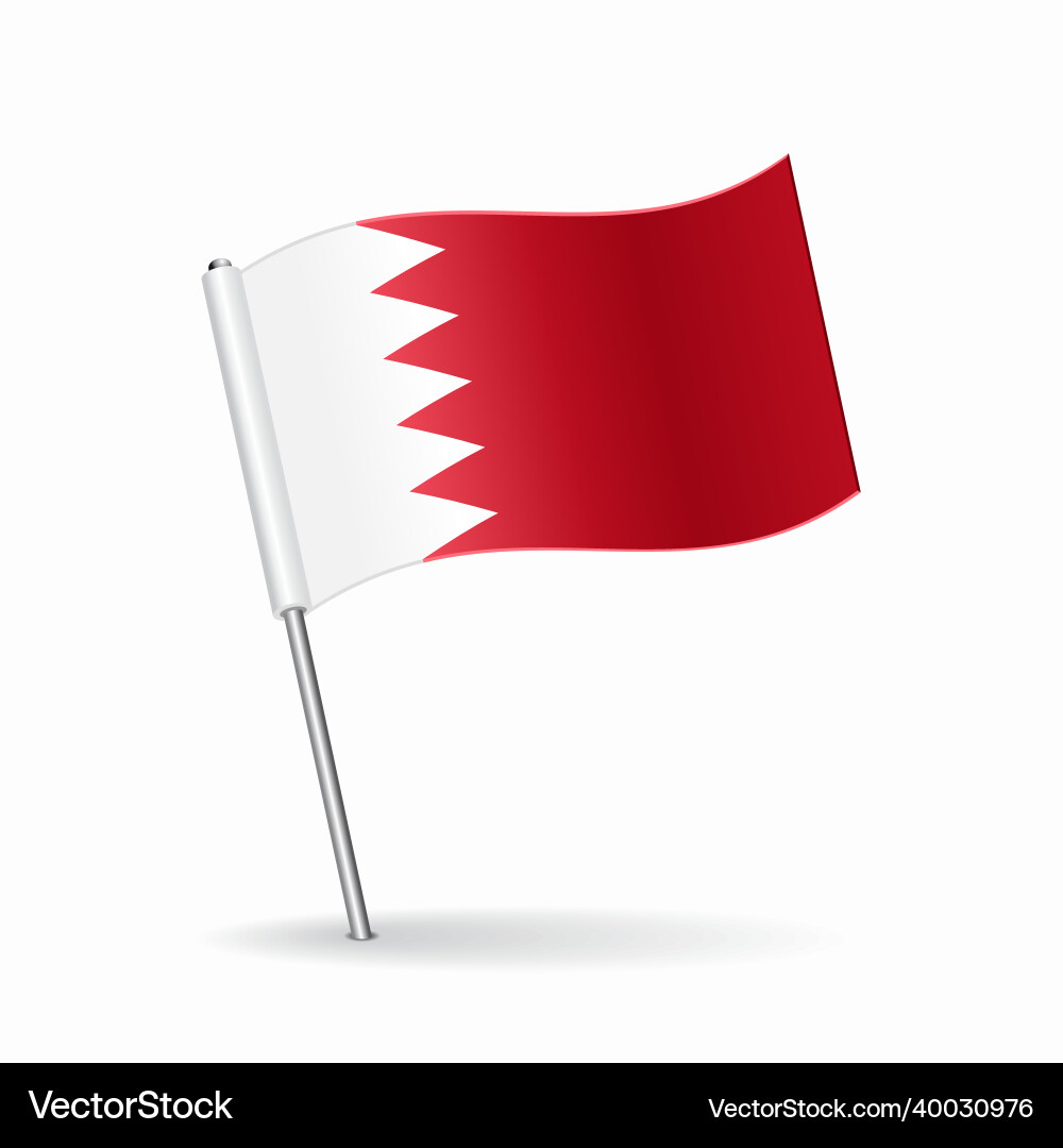Bahraini flag map pointer layout Bahraini flag map pointer layout vector image
