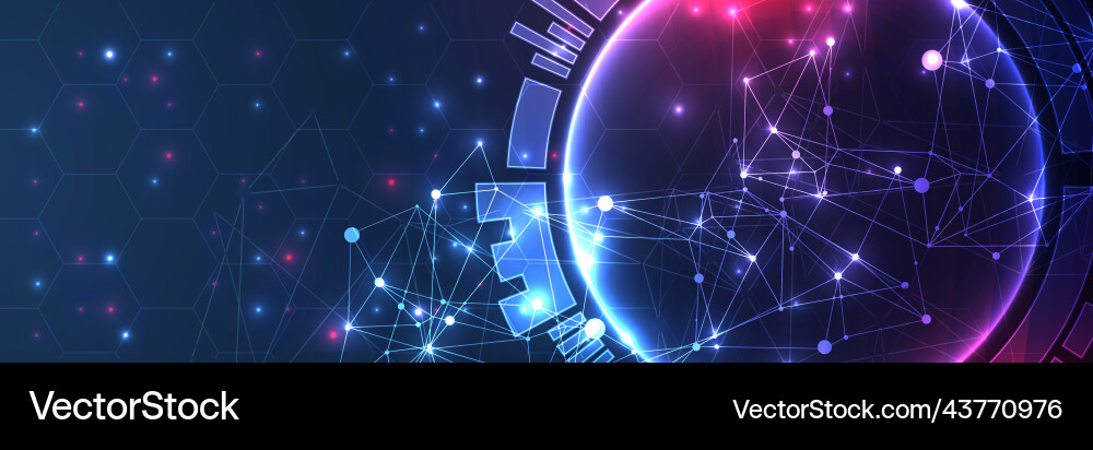 Big Data Network Technology Background vector image