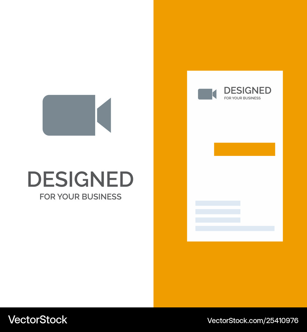 Camera image basic ui grey logo design Vector Image