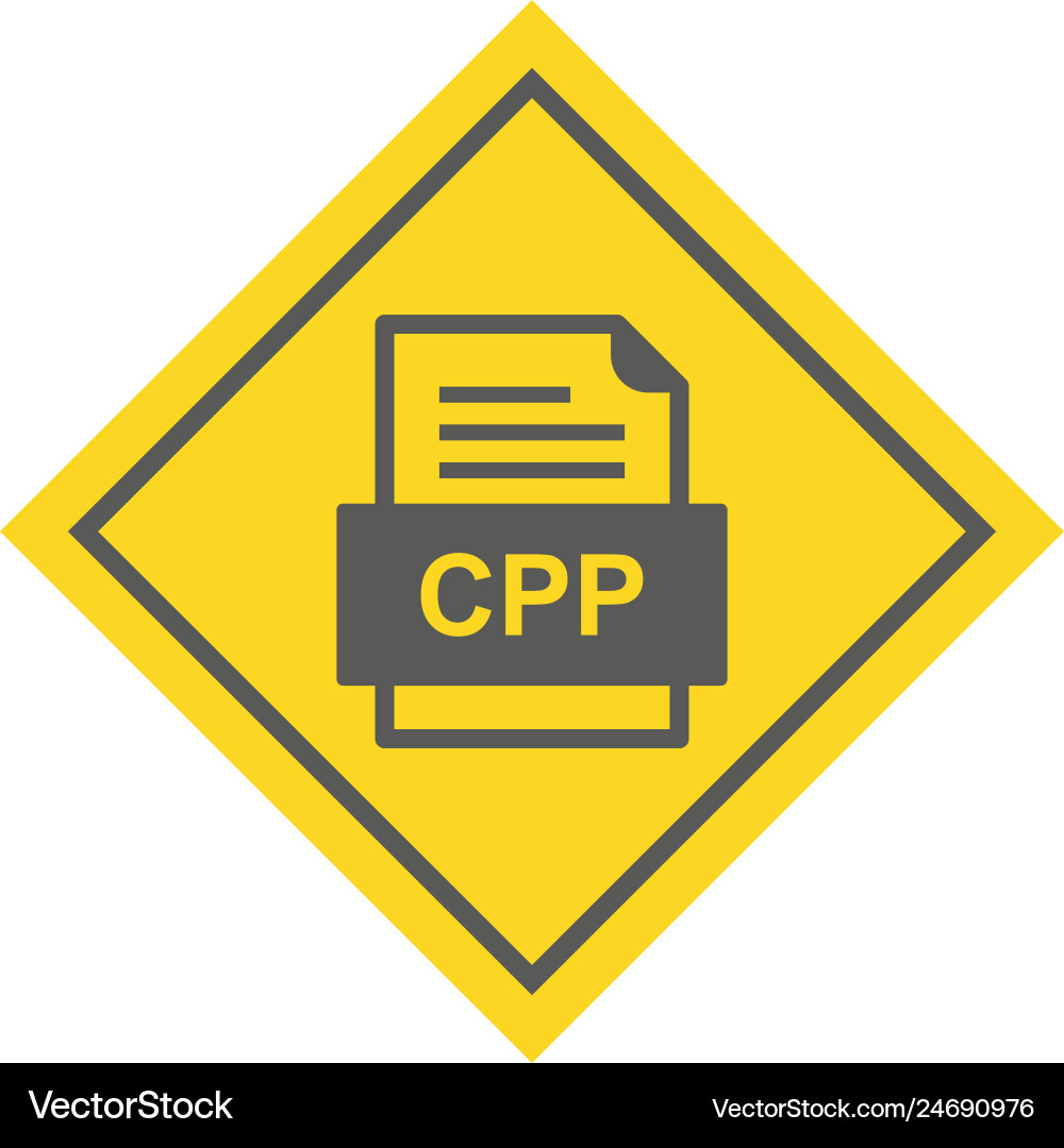 Cpp file document icon vector image