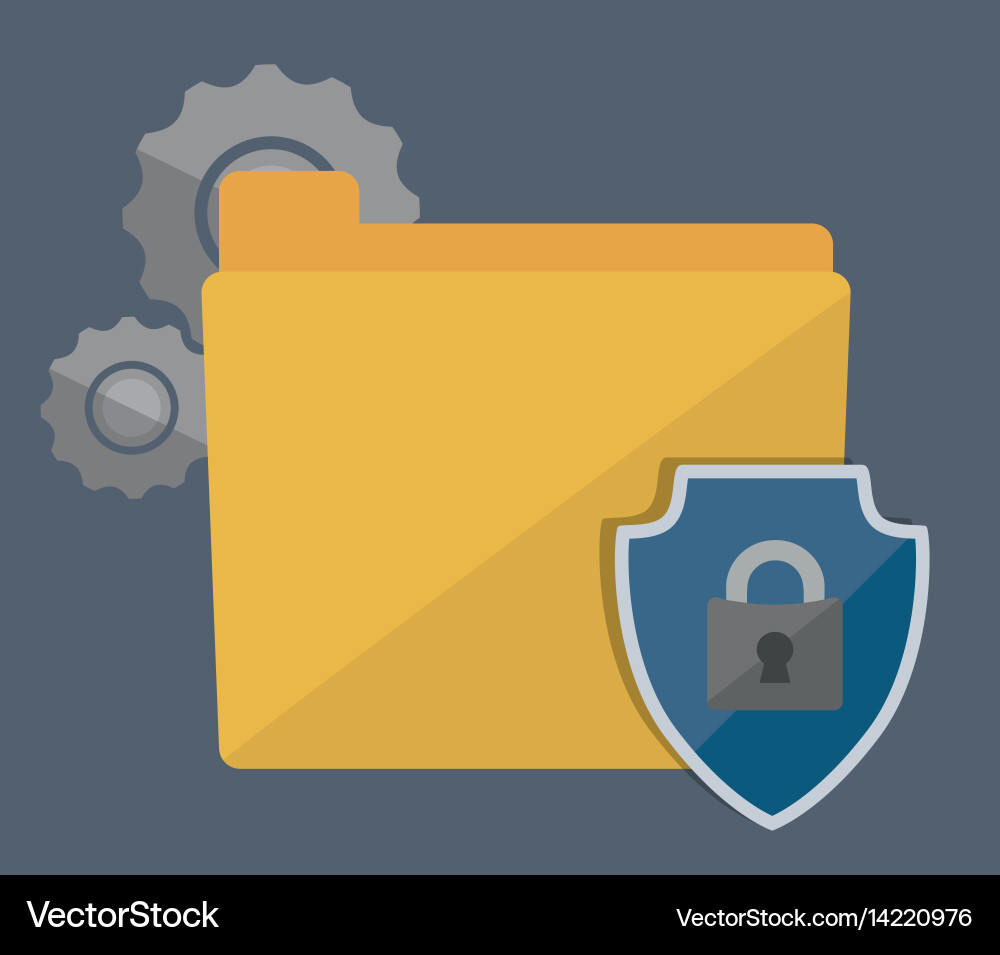 File and security system design vector image
