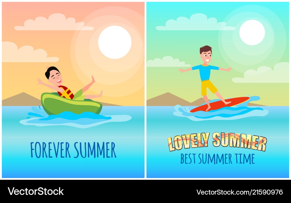 Für immer schöne Sommer bunte Banner Für immer schöne Sommer bunte Banner vektorbild