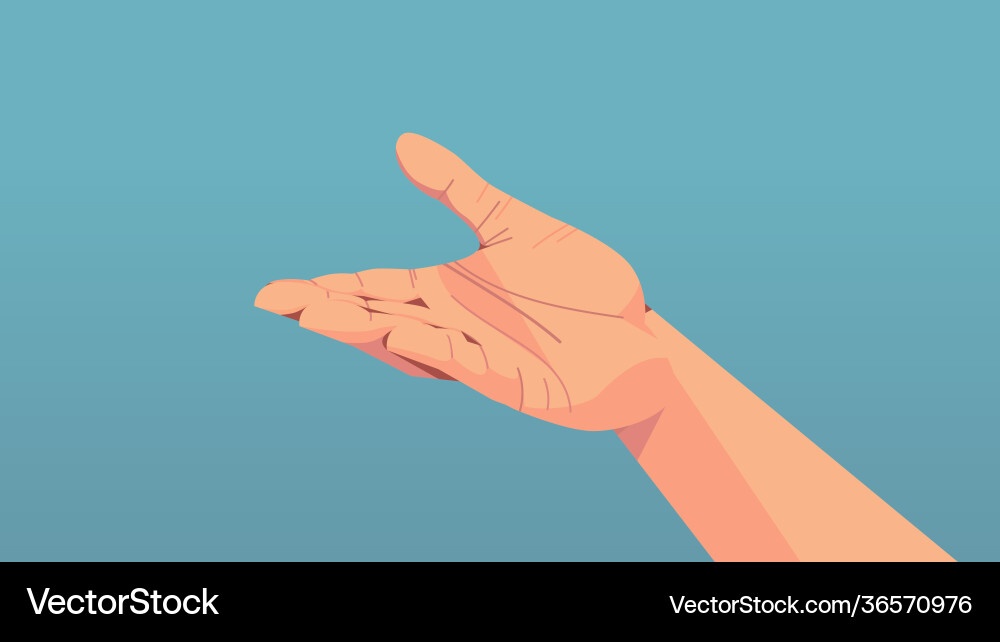 Human hand showing gesture communication language Vector Image