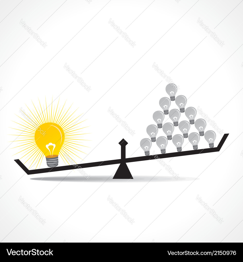 Idea Comparison Scale vector image