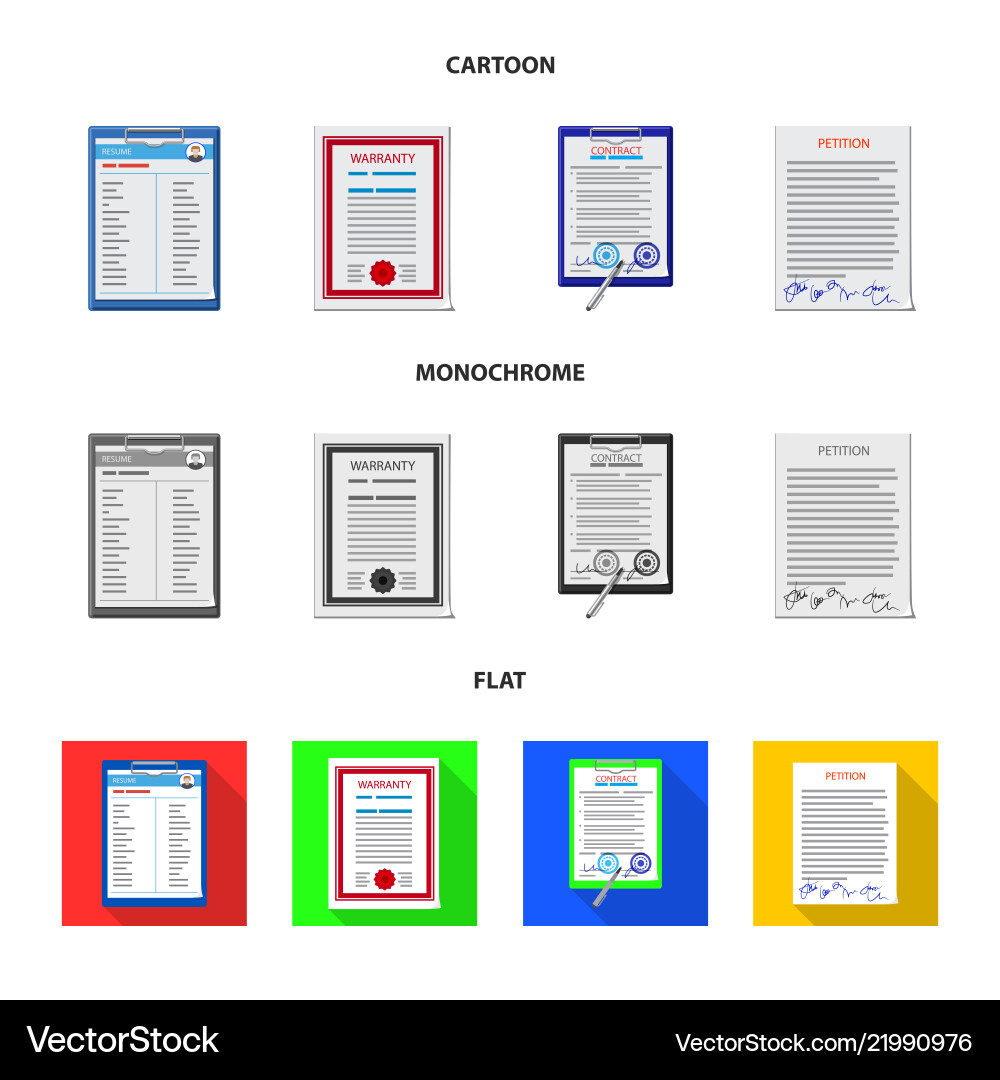 Isolated object of form and document logo set Isolated object of form and document logo set vector image