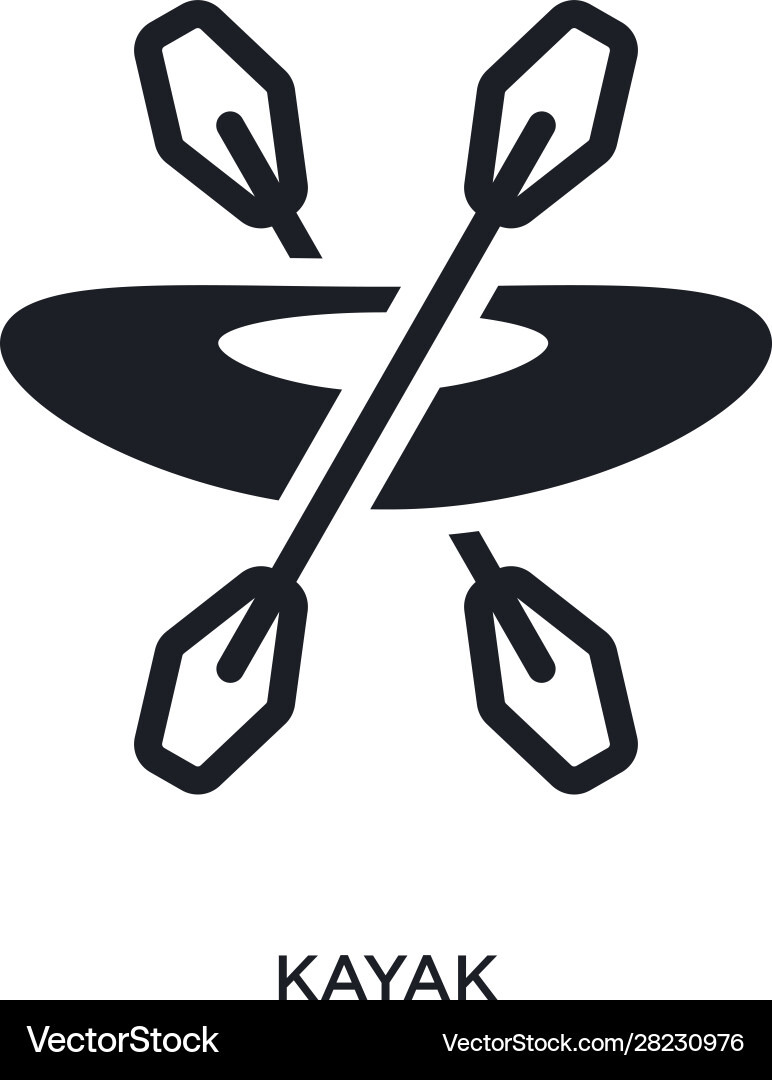 Kayak isolated icon simple element from nautical Vector Image