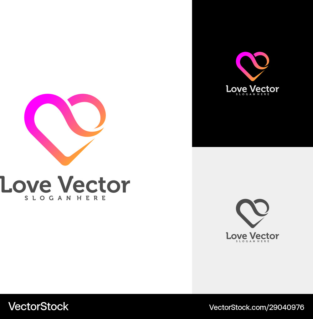 Liebe Herz kreative Logo-Konzepte abstrakt Liebe Herz kreative Logo-Konzepte abstrakt vektorbild