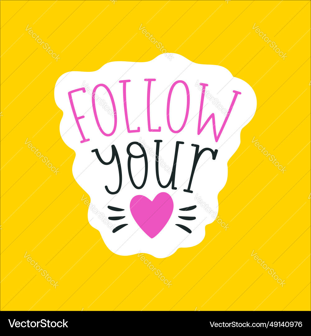 Motivational sticker cute typography patch print Vector Image
