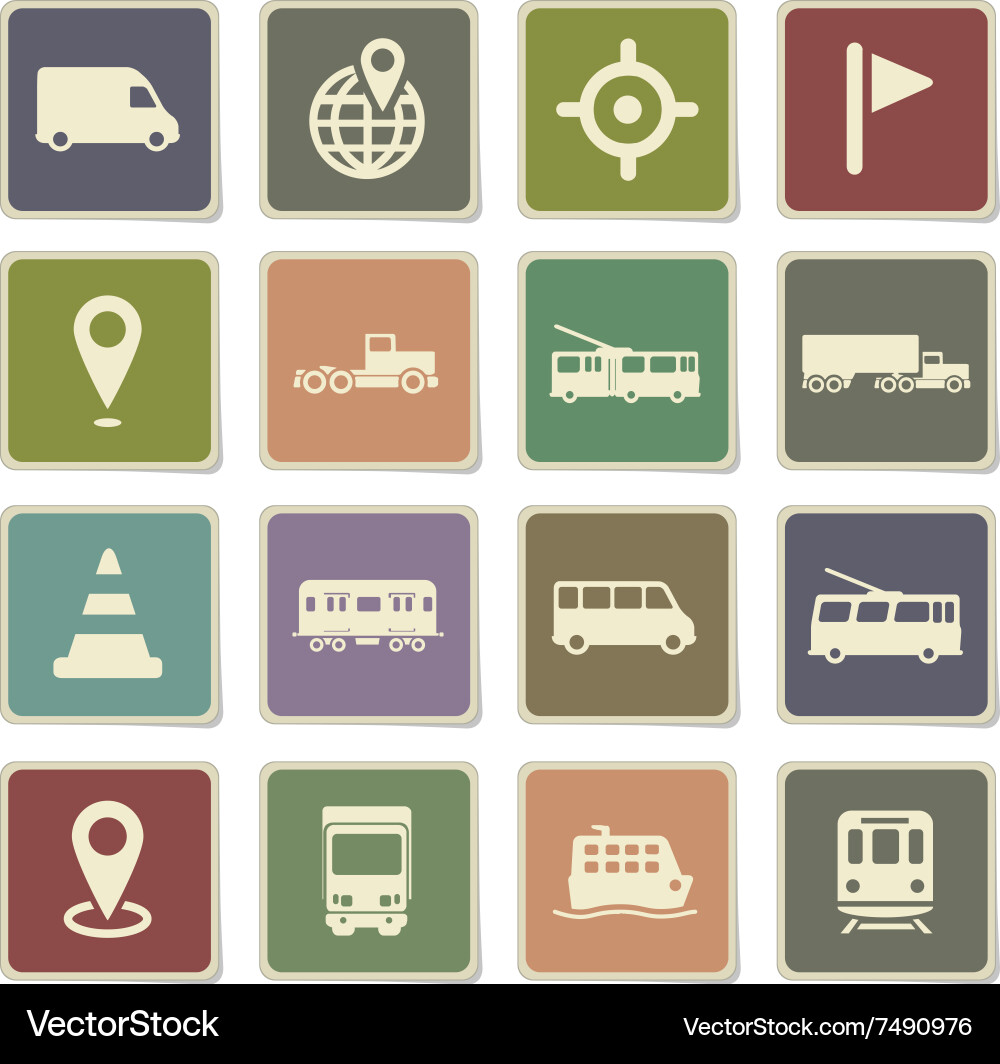 Navigation simply icons vector image