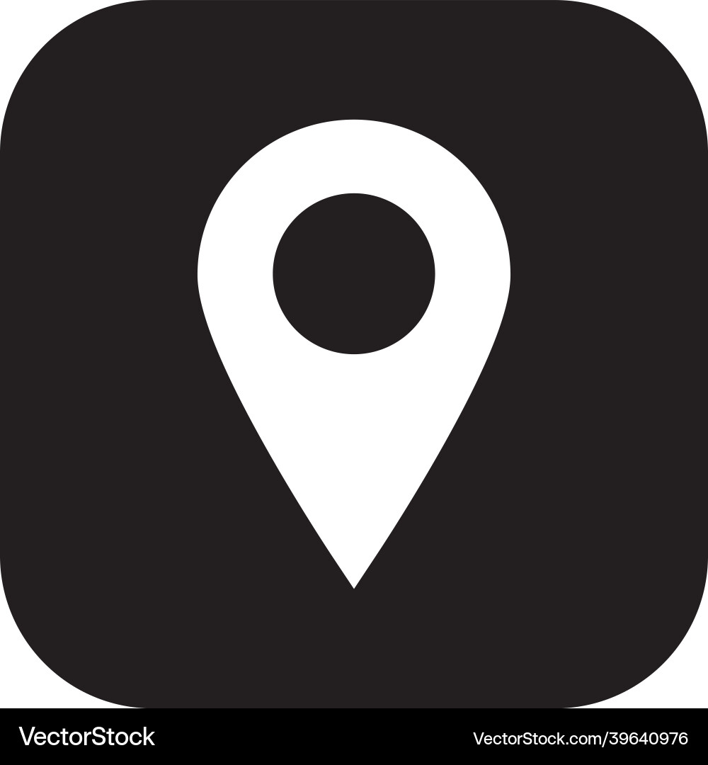Point of location icon button Vector Image