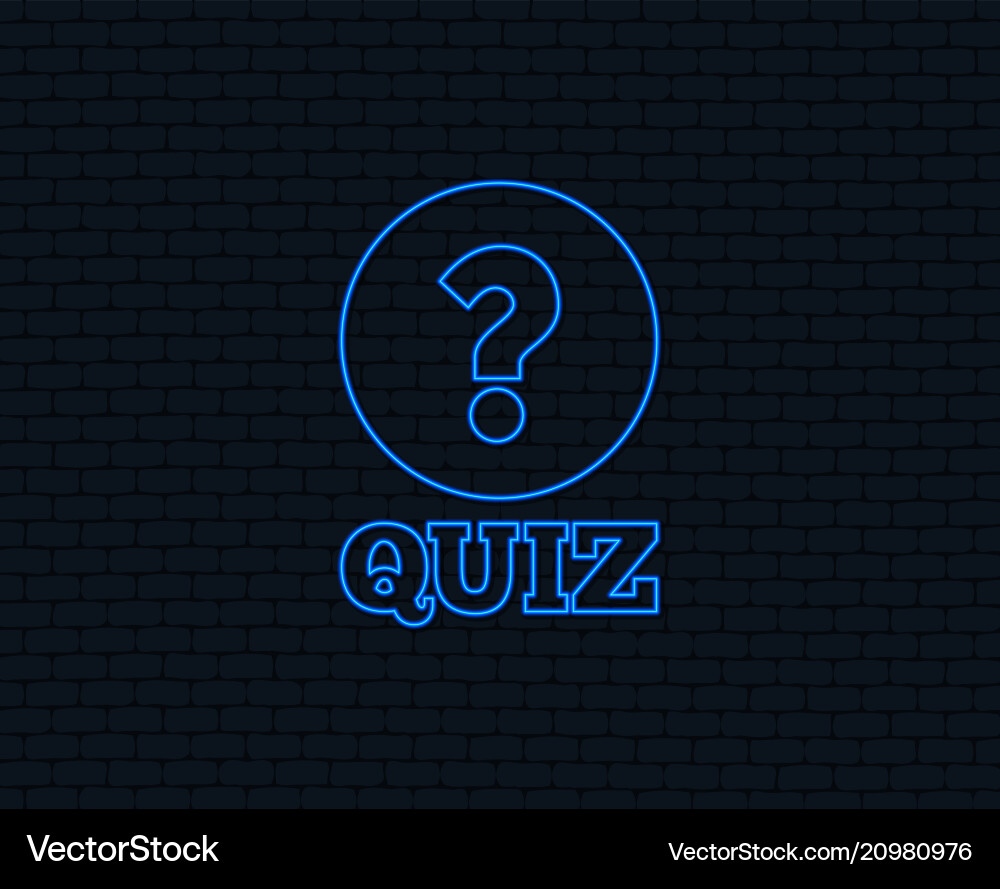 Quiz sign icon questions and answers game vector image