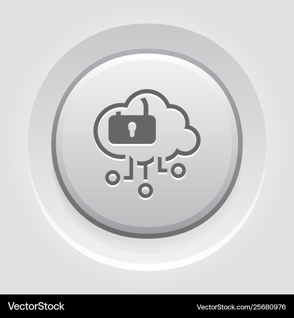 Simple cloud security icon vector image