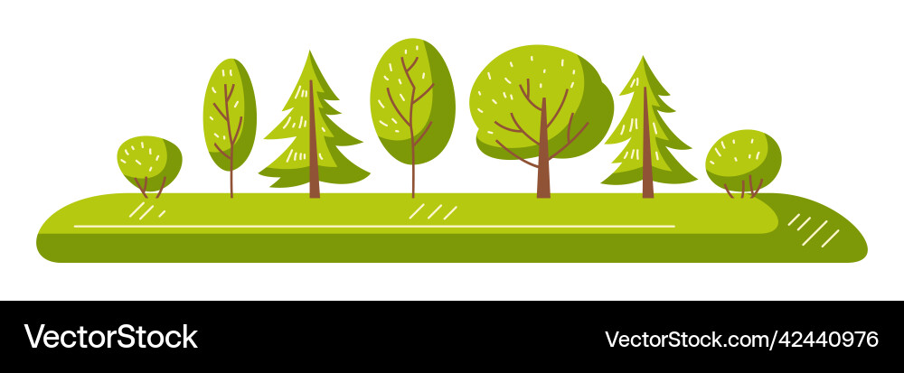 Spring or summer background with stylized trees Spring or summer background with stylized trees vector image