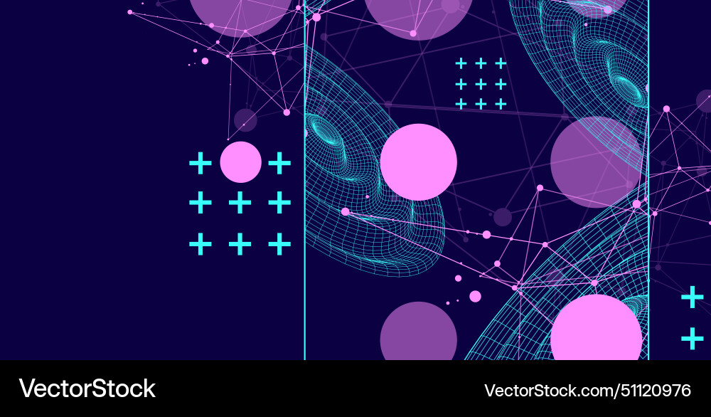 Template for science and technology presentation Template for science and technology presentation vector image