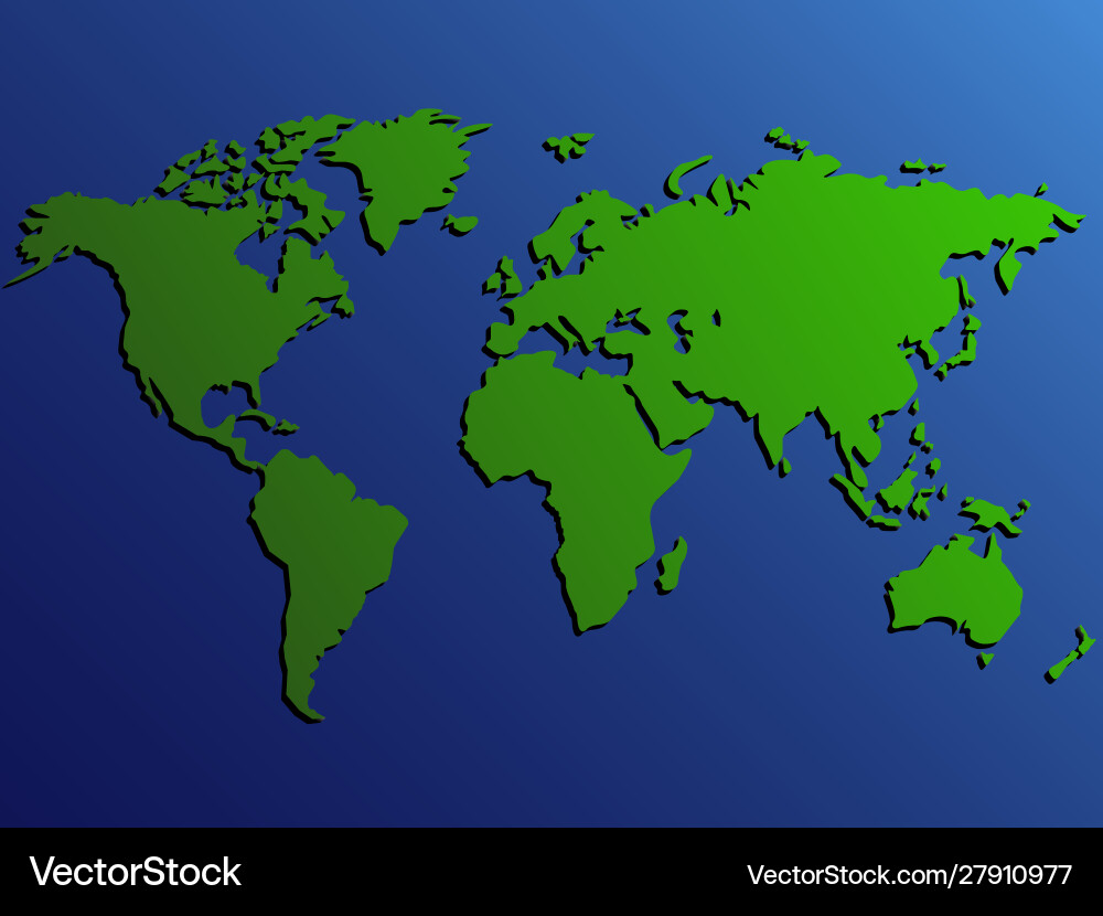 Abstract world map with shadow paper Abstract world map with shadow paper Vector Image