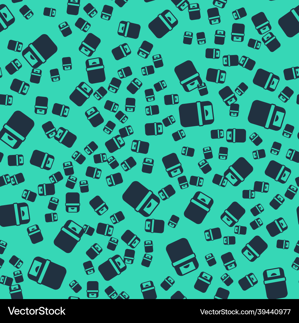 Black trash can icon isolated seamless pattern Black trash can icon isolated seamless pattern vector image