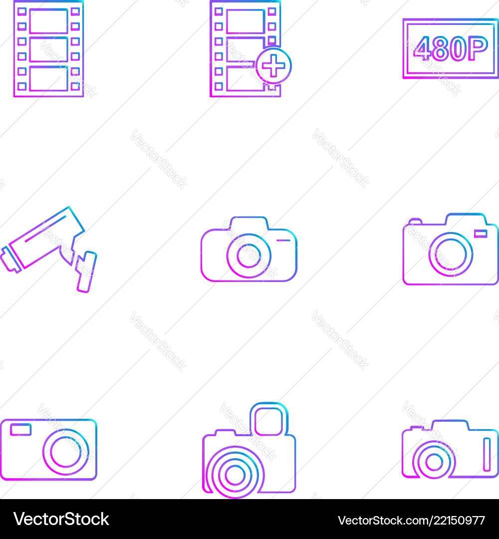 Camera recorder capture click photography vector image
