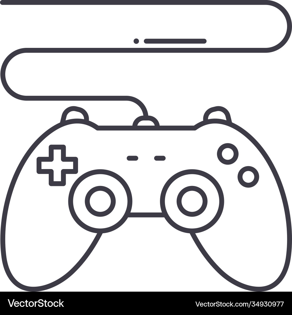 Controller icon linear isolated Vector Image