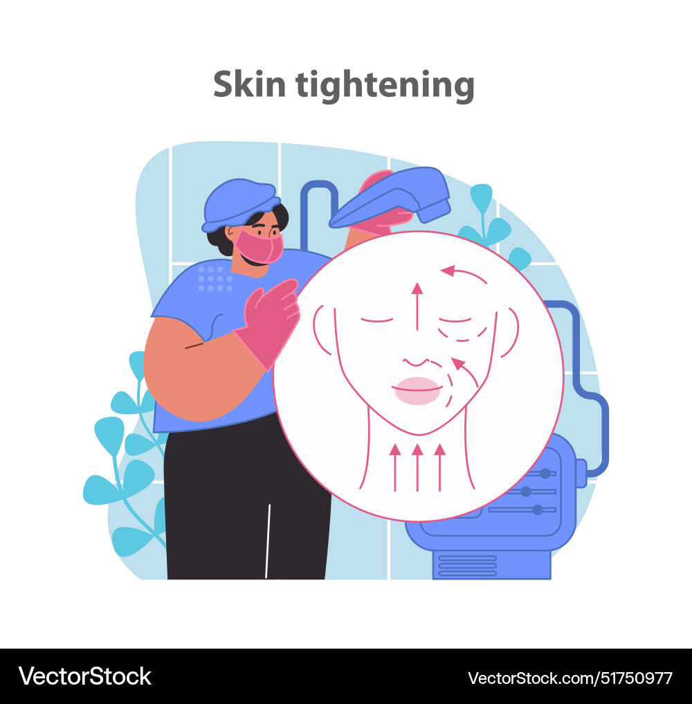Cutting-edge skin tightening treatment Royalty Free Vector