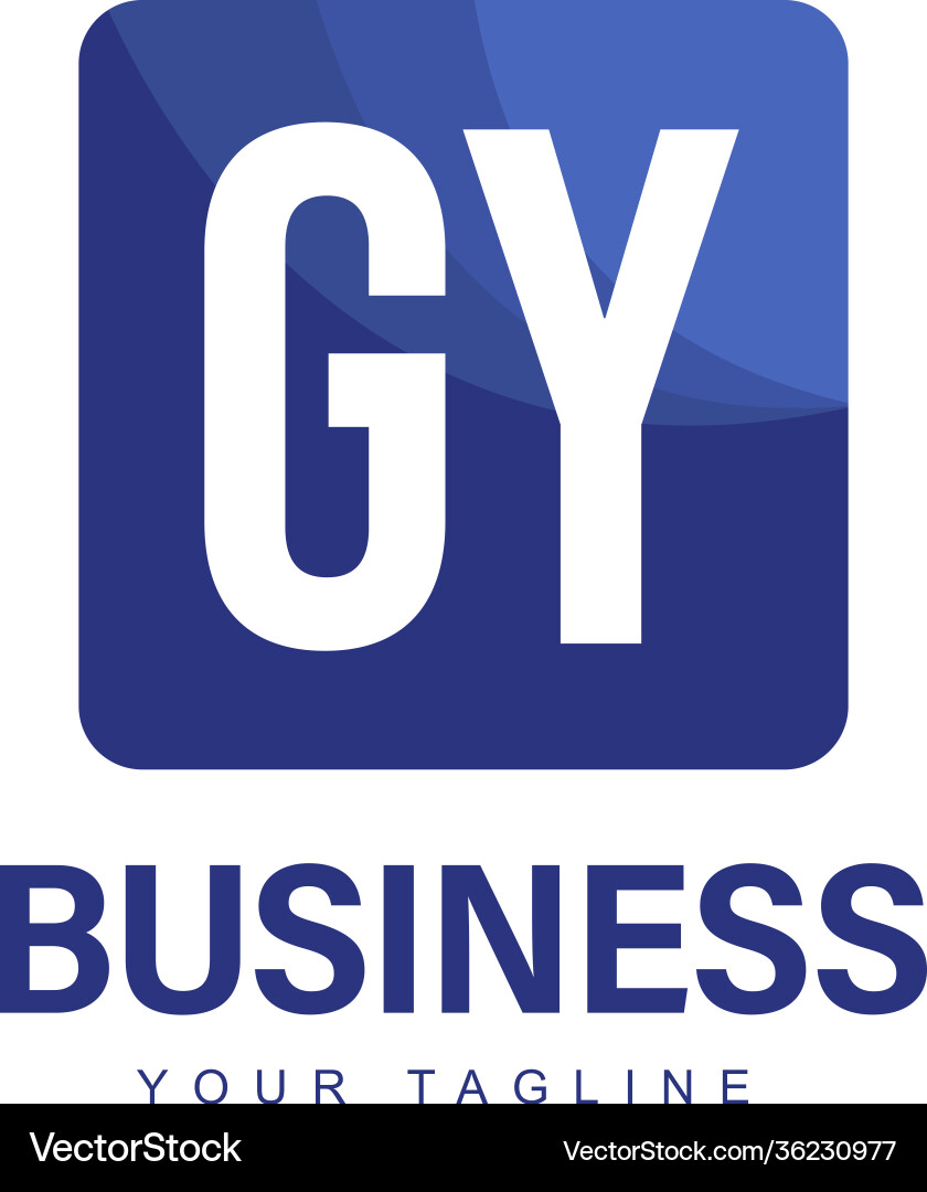 Gy initial a logo design with abstract style Gy initial a logo design with abstract style vector image