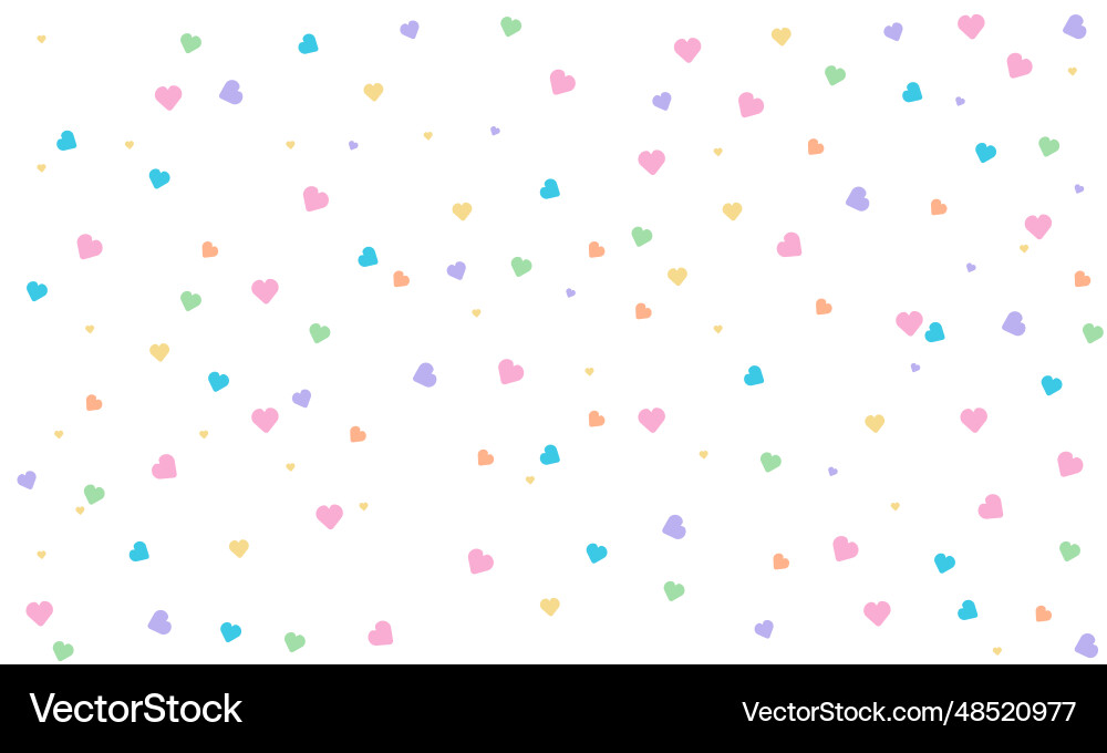 Hearts colorful pattern on happy valentines day Hearts colorful pattern on happy valentines day vector image