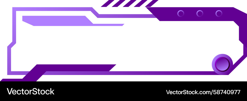 Hud gradient frame futuristic game element Vector Image