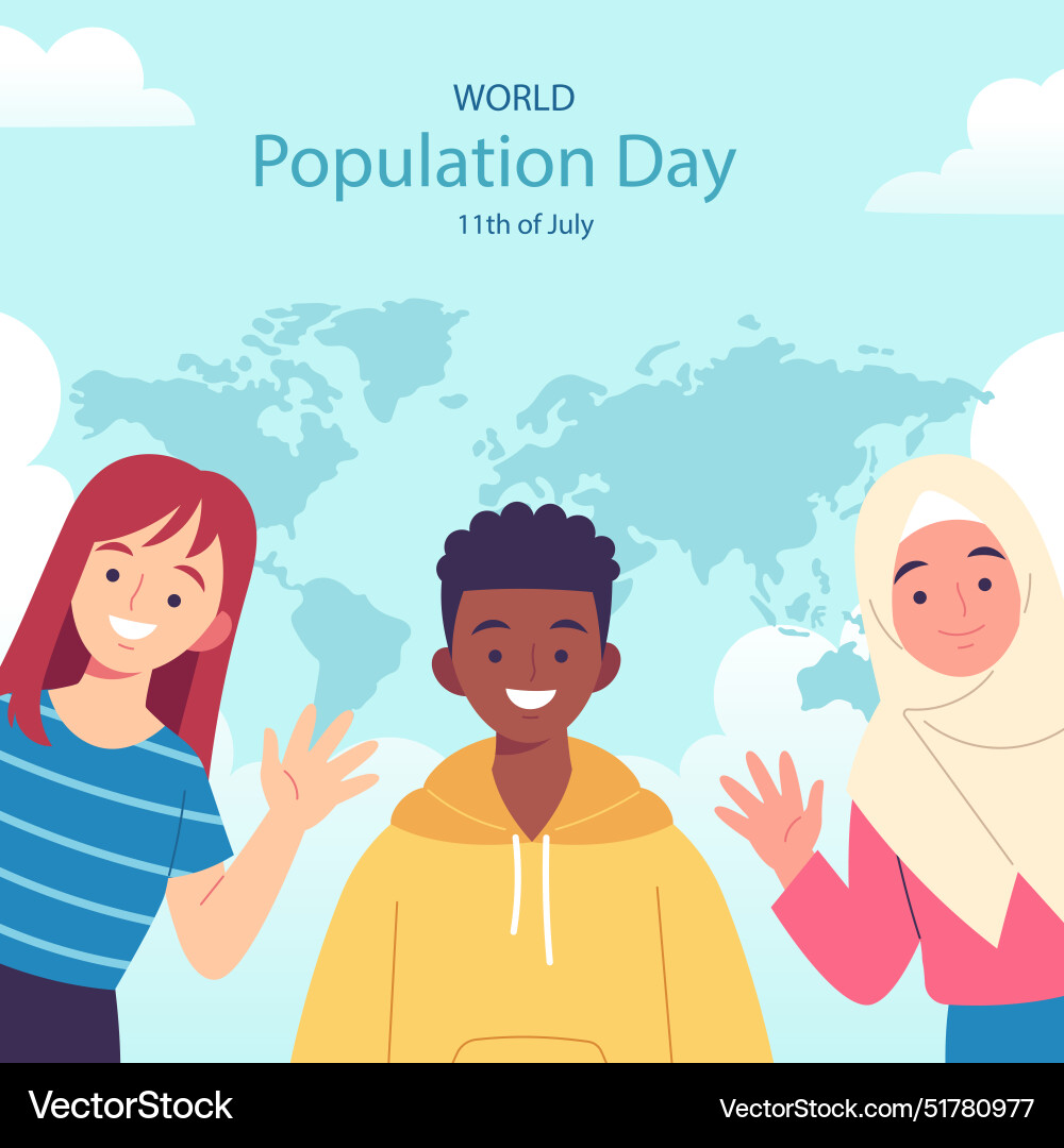Individuals in front of a world map with different Individuals in front of a world map with different Vector Image