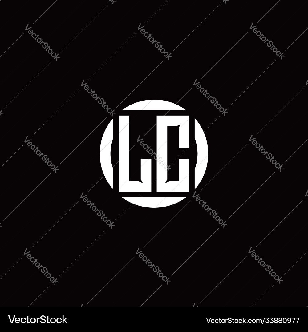 L c initial logo modern isolated with circle Vector Image