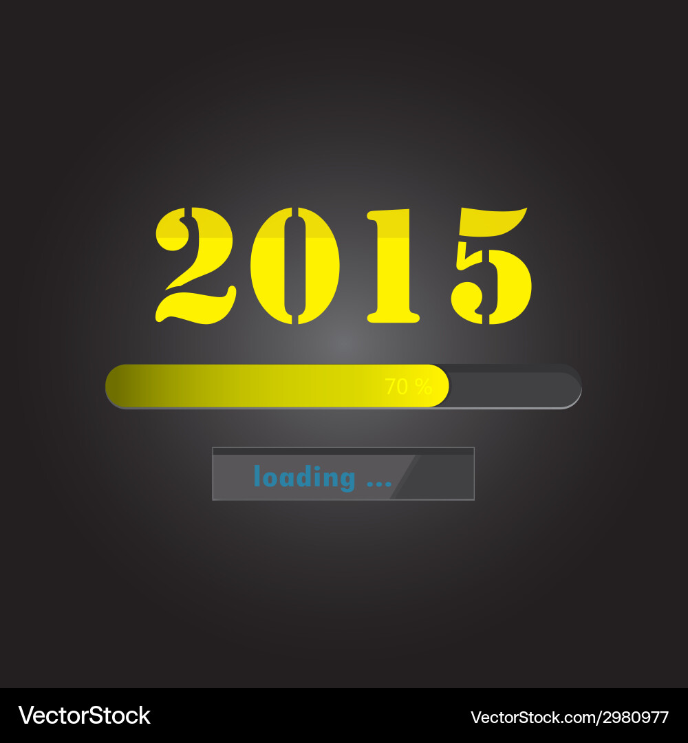 New year 2015 loading background Vector Image