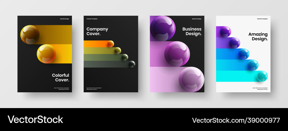 Original front page a4 design template bundle Original front page a4 design template bundle vector image