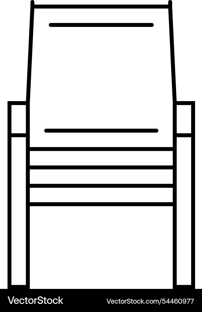 Patio chair outdoor furniture line icon Patio chair outdoor furniture line icon vector image