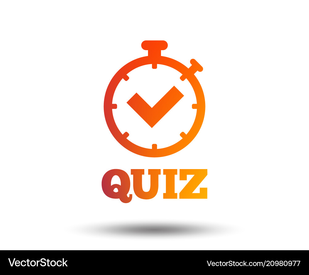 Quiz sign icon questions and answers game vector image