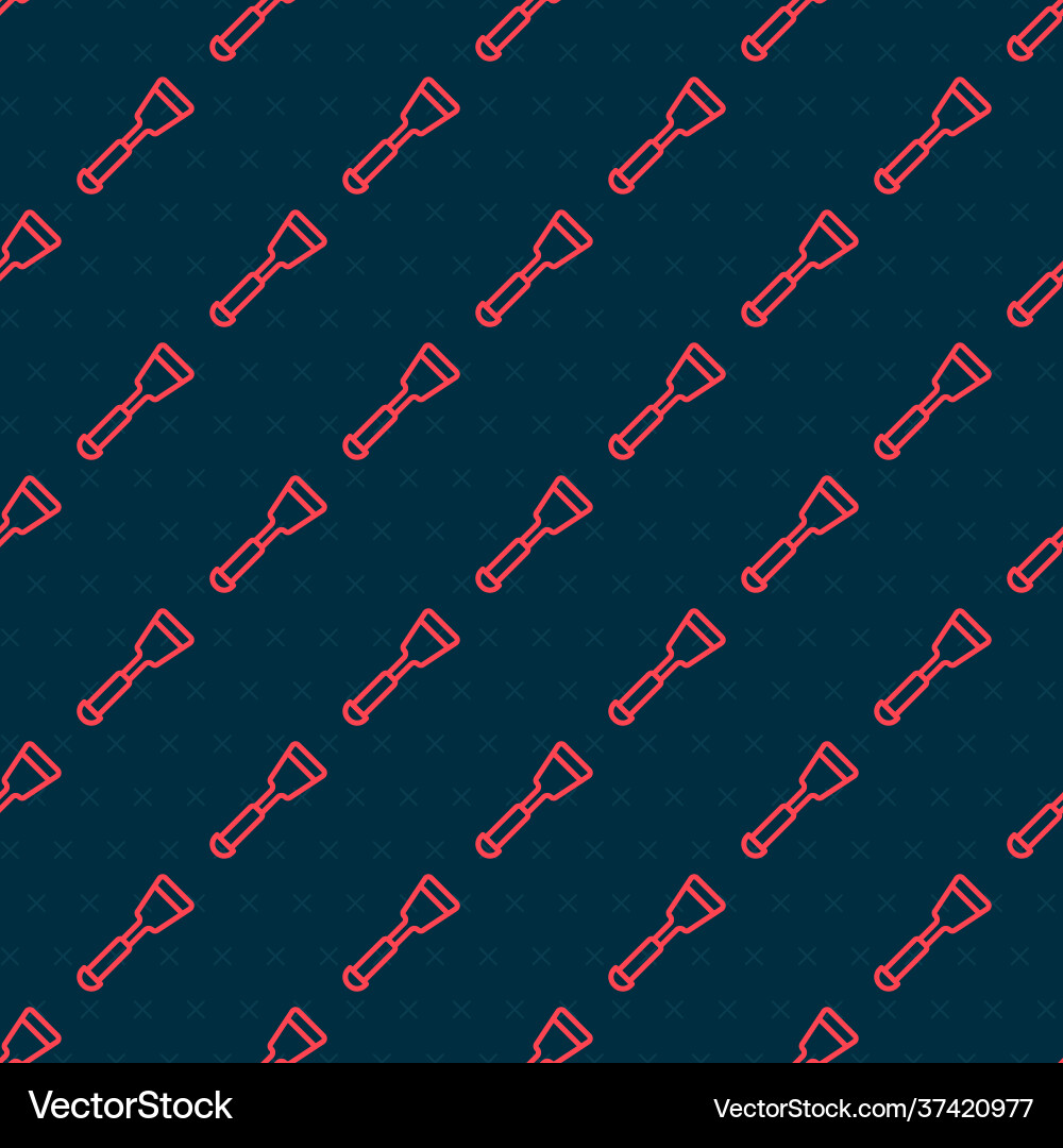 Red line spatula icon isolated seamless pattern Red line spatula icon isolated seamless pattern vector image