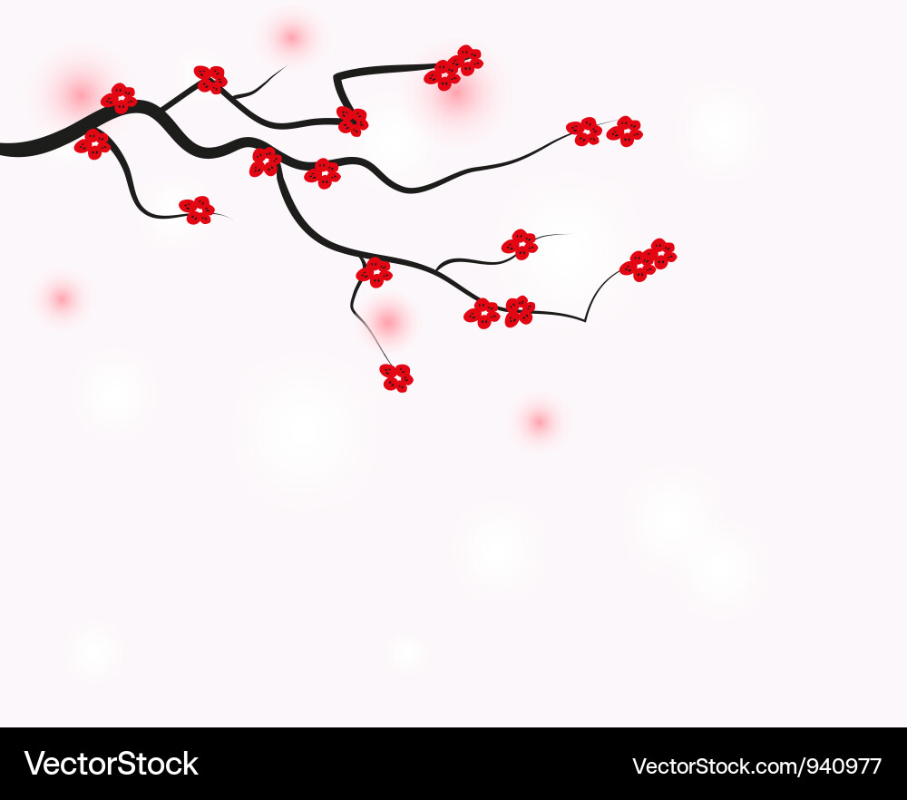 Sakura Branch Background vector image