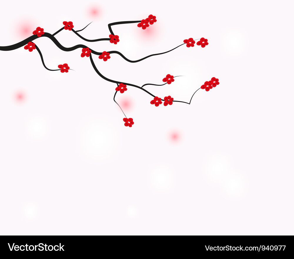 Sakura branch background vector image