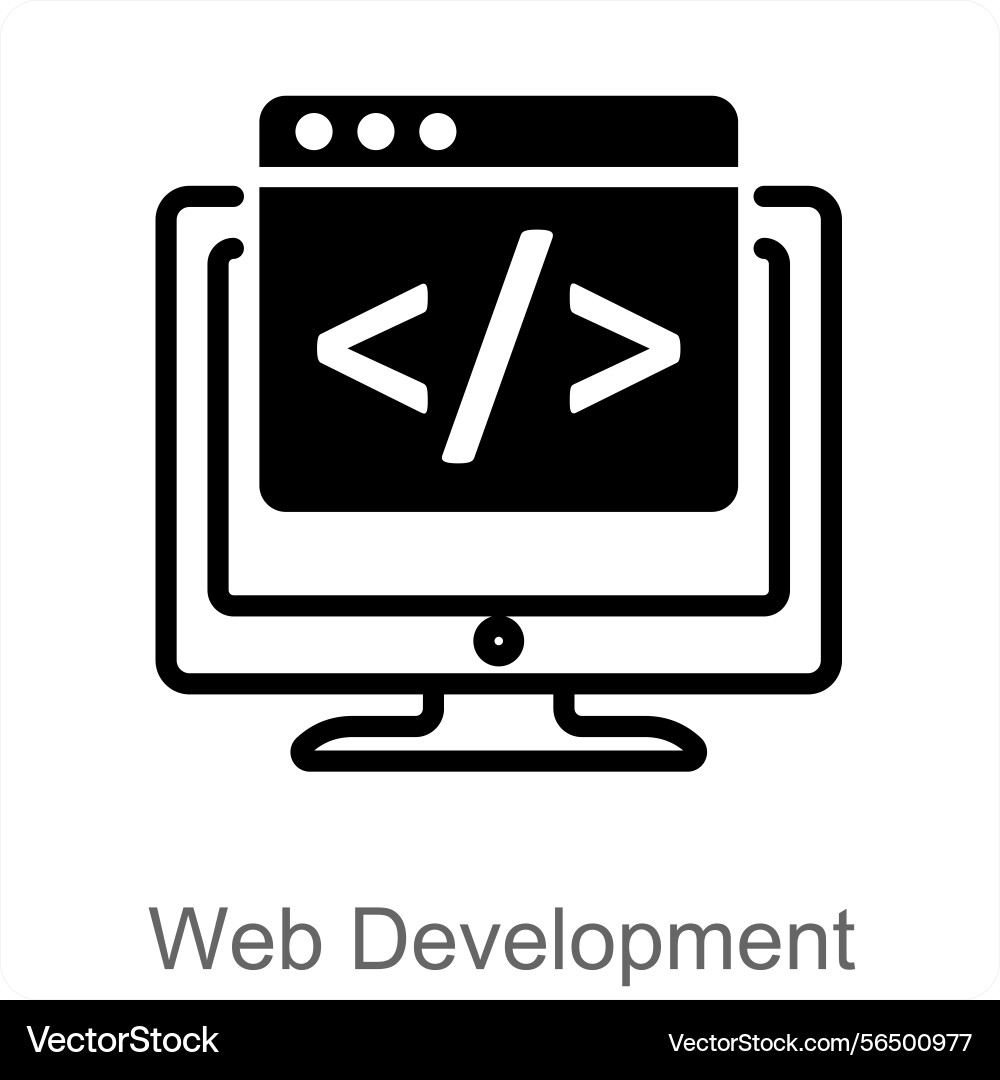 Web development icon concept Vector Image