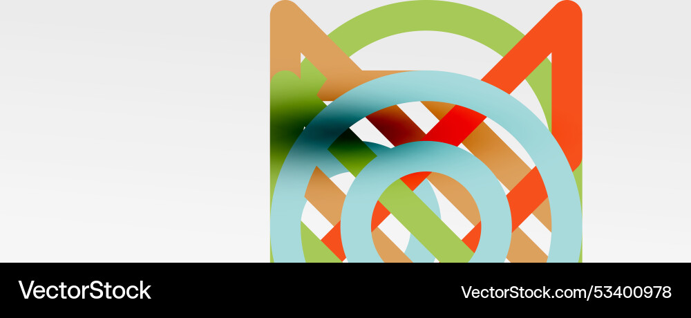 Abstract background - colorful circle lines Abstract background - colorful circle lines Vector Image