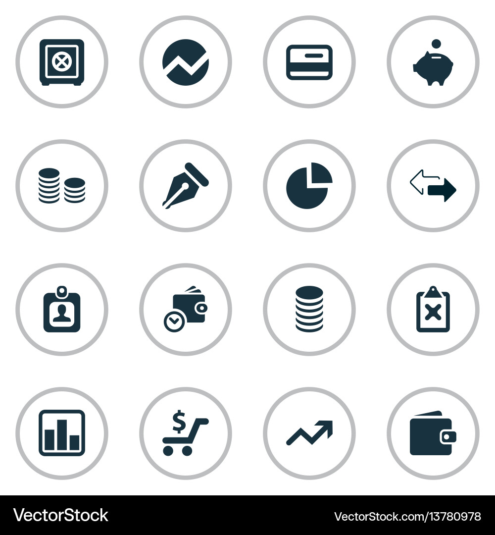 Banking Icon Set vector image