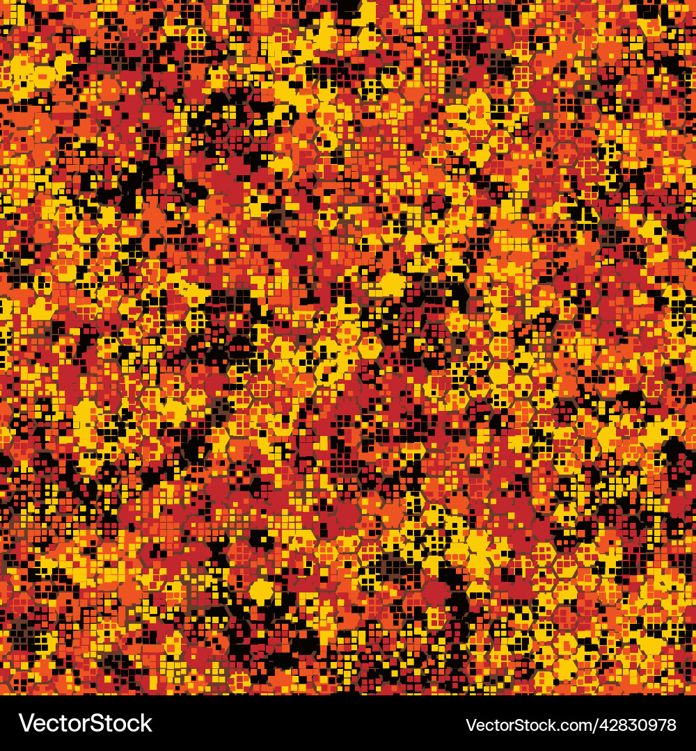 Camouflage seamless pattern with hexagonal endless Camouflage seamless pattern with hexagonal endless Vector Image
