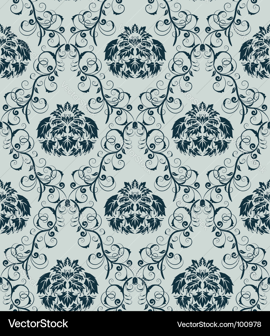 Damask pattern vector image